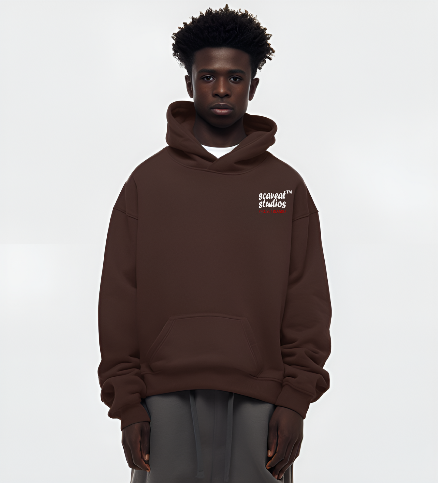 Lost Souls Oversized Hoodie - Chocolate Brown