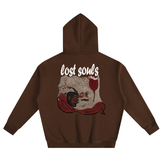 Lost Souls Oversized Hoodie - Chocolate Brown