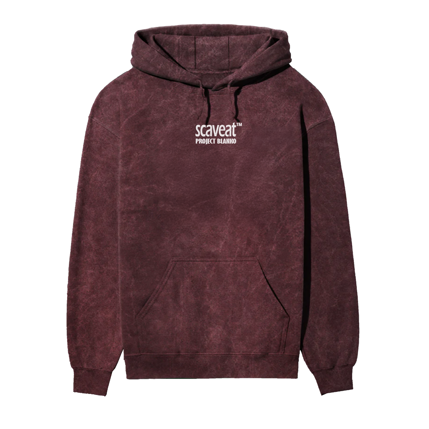 Acid Washed Oversized Hoodie - Mulled Wine