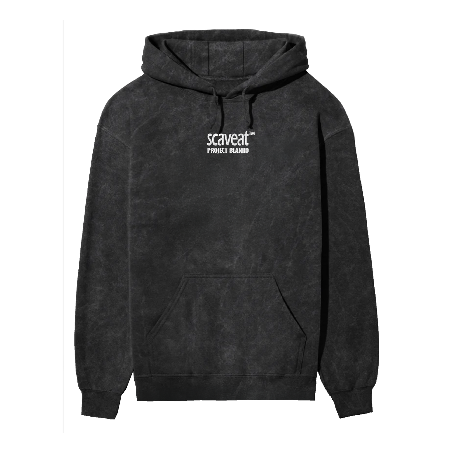 Acid Washed Oversized Hoodie - Vintage Black